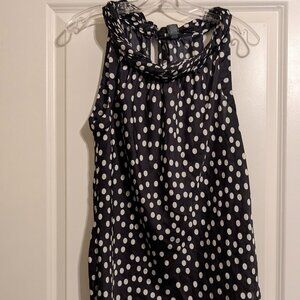 Polka Dot Sleeveless Blouse